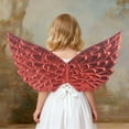 thumbnail image 2 of BRICH Wings for Kids Feather Wings Outfits for Performance Dance Play Red One Size, 2 of 4