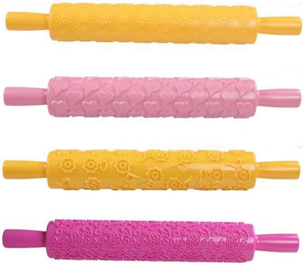 8pcs Rolling Silicone Cake Molds Pastry Roller Cookie Dough Cake Decor