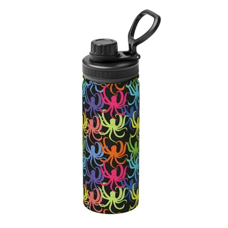 

Fuzoiu cartoon octopus Print 18oz Sports Insulated Kettle Stainless Steel Vacuum Water Bottle Leakproof Sport Flask