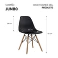 thumbnail image 2 of Silla Minimalista Estilo Moderno 4 piezas Negro Mirel Minimalista, 2 of 9