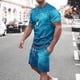 thumbnail image 5 of Mens Pantalones Casuales Cuello Redondo Impresión de Manga Corta Blusa Y Pantalones Cortos Traje, Pantalones de Traje para Hombres, 5 of 5