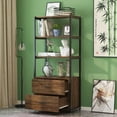 thumbnail image 3 of Tribesigns 2-Tier Drawer & 4-Tier Shelf Storage Unit, Multifunctional Bookcase Storage Tower for Bedroom, Living Room, Office, 60"H x 23.6"L x 15.7"W, 3 of 6