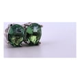 thumbnail image 2 of 8x6mm Blue & Green Tourmaline Sterling Silver Earrings 86BGTSSE, 2 of 8