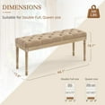 thumbnail image 6 of Dycanpo 44'' End of Bed Bench, Vintage Upholstered Bench for Entryway, Wheat, 6 of 8