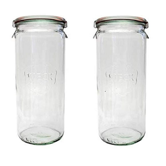 Weck Jars 908 1 Liter - Pack of 2 Glass Jars