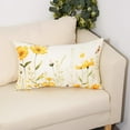 thumbnail image 4 of Lencenser 12" x 20" Yellow Floral Polyester Decorative Pillow Case, (2 Count), 4 of 6