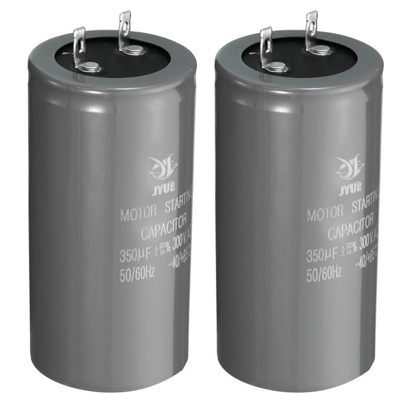 Uxcell Motor Start Capacitor, 350uf 300V 50/60Hz CD60 Running Capacitor 2Pack