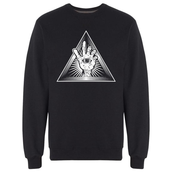 Zombie With Eye In Hand Art Sweatshirt Men -Image by Shutterstock, Male x-Large