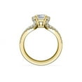 thumbnail image 2 of 1.00 Carat Brilliant Emerald Cut Genuine Diamond Solitaire with Accents Wonderful Ring for Ladies Solid 14K Yellow Gold Size 10.5, 2 of 8