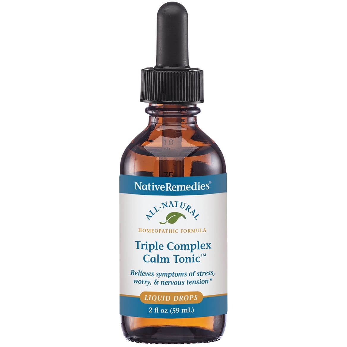 Native Remedies Triple Complex Calm Tonic - Stress & Nervousness - Natural Stress Support Drops, Daily Calm & Relaxation, Addresses Uneasiness & Worry