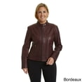 thumbnail image 4 of EXcelled  Women's Plussize Moto-collar Scuba Jacket, 4 of 5