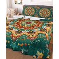 thumbnail image 3 of Quilts Twin XL Size, Boho Flower Soft Comforter Bedding Set for Bed, Yellow Green Bohemian Colorful Medallion Lightweight Quilted Bedspread with Pillow Cover(2 Pieces) for All Season, 68x98 Inch, 3 of 6
