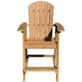 thumbnail image 4 of Dextrus Adirondack Chair Set of 2, Poly Bar Height Balcony 25" Tall Chairs - Brown, 4 of 8