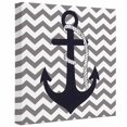 thumbnail image 2 of Ships Next Day Canvas Wall Art 12"x12", Grey Zigzag Wood Framed Canvas Print Painting, Coastal Nautical Anchor Stripes Ready to Hang Small Picture Wall Decor for Home Kitchen Dining Room Office, 2 of 9