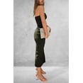 thumbnail image 2 of Vestido PRETTYGARDEN Strapless Bodycon Maxi con Abertura en Verde Militar XS, 2 of 7