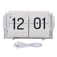 thumbnail image 2 of Flip Desk Clock, USB Modern Auto Flip Alarm Timer Calendar Time Display Mechanical Desk Clock Reminder for Living Room, Office, 2 of 7