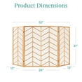thumbnail image 7 of Best Choice Products 52x31in 3-Panel Iron Chevron Fireplace Screen, Spark Guard w/ Handles - Gold, 7 of 7