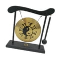 thumbnail image 2 of Gong Ornament, Gong Bell Wind Chime, Art Brass Desktop Gong, Feng Shui Bagua Chinese Copper Gong Wind Gong con soporte para oficina decoración del perfecl Mini gong chino, 2 of 8