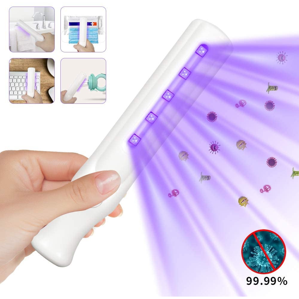Mini UV Sanitizer Wand Ultra Violet Light Kill Bacteria Sterilizer Battery Power