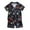 BK2, variant on Girls Pajamas Short Sleeve Floral Printed Button Down Classic Loungewear Shirt Shorts Two Pieces Set Boys' Sleepwear BK1 90(18 Months-24 Months)