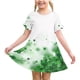 thumbnail image 1 of Niñas Vestido de Día de San Patricio Manga Corta Cuello Redondo Verano Casual para 3-12 Años Niños Niños, 1 of 9