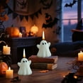 thumbnail image 1 of Vela Perfumada de Halloween con Diseño de Fantasma y Mago | Vela de Aromaterapia de Cera Hecha a Mano | Múltiples Aromas, Incluyendo Pera Inglesa y Menta | Decoración de Halloween y Fragancia para El, 1 of 6