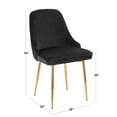 thumbnail image 7 of LumiSource Marcel Dining Chairs, Black, Set Of 2 Chairs, 7 of 7