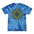 thumbnail image 1 of Wild Bobby, Colorful Celtic Style Knot Leaves Tie-Dye Tees, Spiral Royal, Medium, 1 of 3