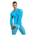 thumbnail image 1 of Mesh Transparent High Elastic Mens Fitness Running Cycling Training Tights Long Sleeves for Performance Training, 1 of 2