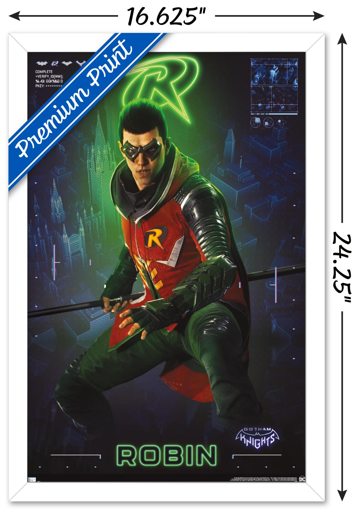 DC Comics Gotham Knights - Robin Wall Poster, 14.725" x 22.375" Framed