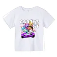 thumbnail image 3 of Ropa para niños, camiseta de algodón con la casa de muñecas de Gabby, linda camiseta de dibujos animados para bebés, camisetas casuales de manga corta para niñas pequeñas, 3 of 5