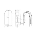 thumbnail image 3 of Vita 45"L x 21"W x 82"H Dublin Vinyl Arbor, White, BA68101-1, 3 of 4