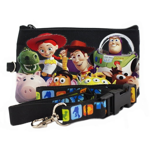 Toys Story Black Lanyard with Detachable Coin Purse