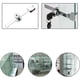 thumbnail image 3 of Cerradura de seguridad para vitrina, cerradura de puerta de vidrio de aleación de zinc para gabinetes minoristas, acabado cromado, llaves iguales, fácil instalación, tornillo ajustable, se adapta a, 3 of 5