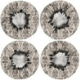 thumbnail image 2 of Shower Caps,Boho Brown Damask Ethnic Pattern Waterproof Shower Cap for Women 4 Pieces,Double Reusable Hair Cover for Shower PEVA Elastic Stretch Hem, 2 of 7