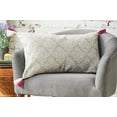 thumbnail image 2 of Lottie Floral Tasseled Dune Tan Cotton Decor Throw Pillow, 14" x 22", 2 of 6