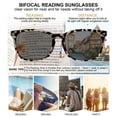 thumbnail image 5 of MARE AZZURO Bifocal Reading Sunglasses Women Trendy Square Outdoor Readers 0.0 1.0 1.5 2.0 2.5 3.0 3.5 4.0 (Leopard, 2.00), 5 of 8