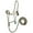 Green/Cinnamon, variant on 35800-50 ecoluxe braided rope halter w/8ft lead