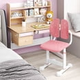 thumbnail image 4 of Costway Kids Desk Chair with Adaptive Double Backrest, Adjustable Height, Breathable Seat Pink, 4 of 10