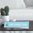 thumbnail image 3 of Lab Director, Light Blue Silver Frame, Desk Sign (2x8”), 3 of 3