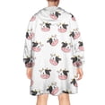 thumbnail image 2 of Wearable Oversized Blanket,White Cow Head Pattern Wearable Blanket Hoodie for Adults,Cozy Hooded Blankets with Super Pockets,Super Warm Fuzzy Pullover for Women & Men, 2 of 6