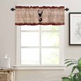 thumbnail image 7 of Merry Christmas Kitchen Curtains and Valances Set, Elk Pine and Berry Red and Black Buffalo Plaid Rod Pocket Window Valance Window Curtain Panels for Living Room Bedroom Laundry, 27.5x24in, 3 Pieces, 7 of 7