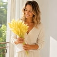 thumbnail image 5 of chaungfeng 17" Artificial Bunny Tails Dried Flowers, 20 Pcs Faux Dried Lagurus Ovatus, Dried Yellow Pampas Grass Decor for Farmhouse Flower Arrangements Wedding Home Boho Party Decorations, 5 of 8