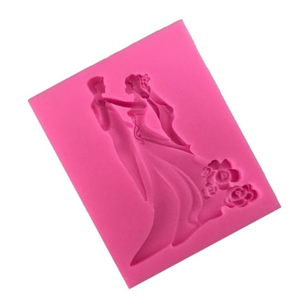 

1Pcs Bride and Groom Liquid Silicone Mould Cake Mould Tools Baking DIY N7B5