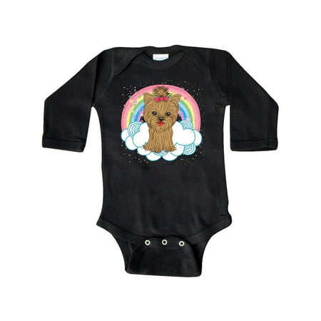 

Inktastic Yorkie Gifts Yorkshire Terrier Dog Gift Baby Girl Long Sleeve Bodysuit