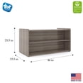 thumbnail image 2 of Toddler Shelf Storage Double Sided, Shelves/Bookshelf, 46" Wide, Shadow Elm Gray, Assembled, 2 of 6