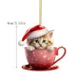 thumbnail image 3 of 1Set Cat Christmas Hanging Ornament Acrylic Christmas Ornament Festive Acrylic For Holiday Home Decor (Color8), 3 of 9