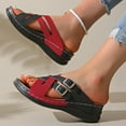thumbnail image 3 of Dakaela Women's Slide Sandals Orthopedic Wedge Slip on Shoes Summer Beach Strappy Casual Slippers, 3 of 8