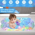 thumbnail image 4 of Dznils Extra Long Bathtub Shower Mat Non Slip, Kids Bath Mat with Suction Cups & Drain Holes, Machine Washable, 16" x 40", 4 of 13