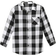 thumbnail image 6 of KISSMODA Boys Casual Button Down Shirts Kids Long Sleeve Plaid Blouses Shacket Jacket 7-15 Years, 6 of 6